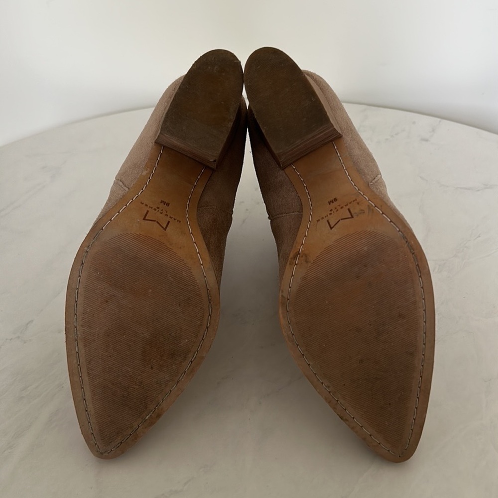 Marc Fisher Oshay Pointed Toe Booties - Beige/Tan… - image 5